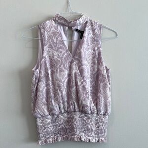 WHITE HOUSE BLACK MARKET sleeveless snake print top NWT